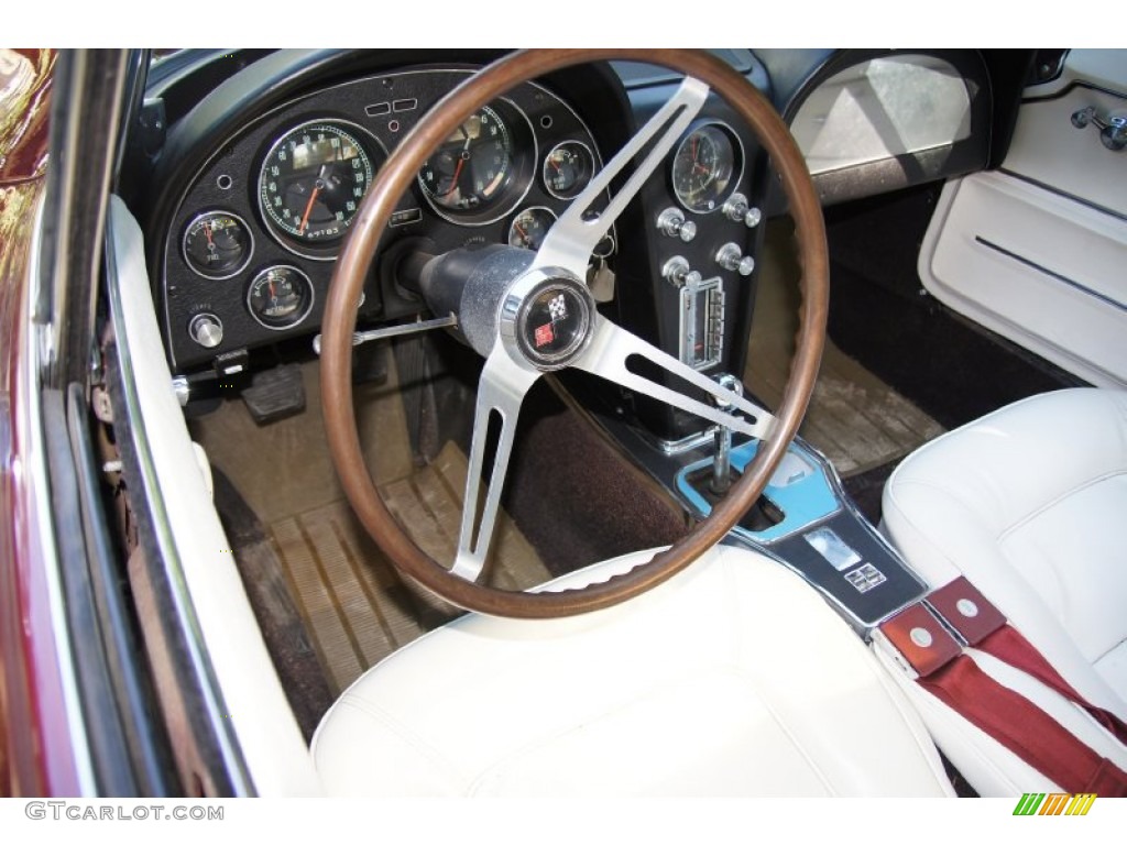 1965 Corvette Sting Ray Convertible - Milano Maroon / White photo #4