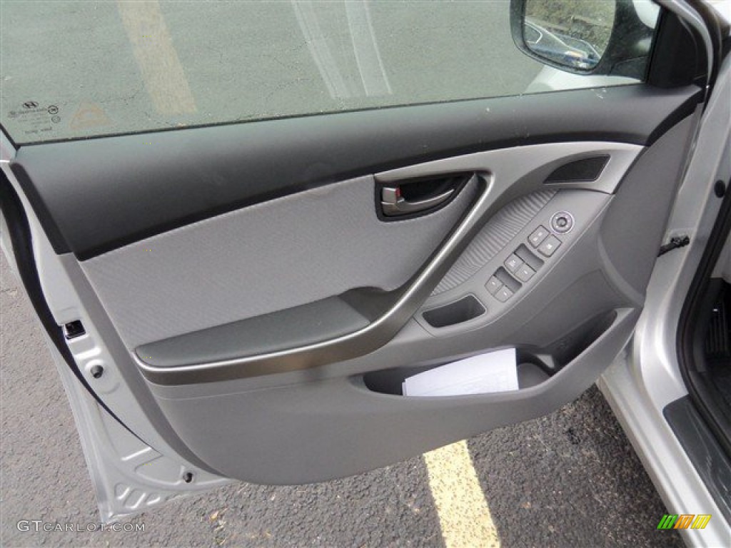 2013 Elantra GLS - Shimmering Air Silver / Gray photo #7