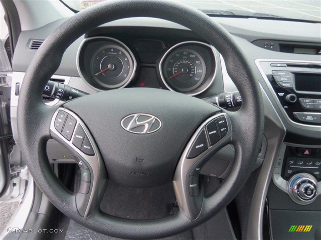 2013 Elantra GLS - Shimmering Air Silver / Gray photo #12