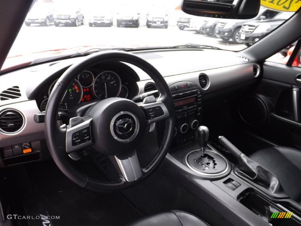 2011 Mazda MX-5 Miata Grand Touring Hard Top Roadster Black Dashboard Photo #79628845