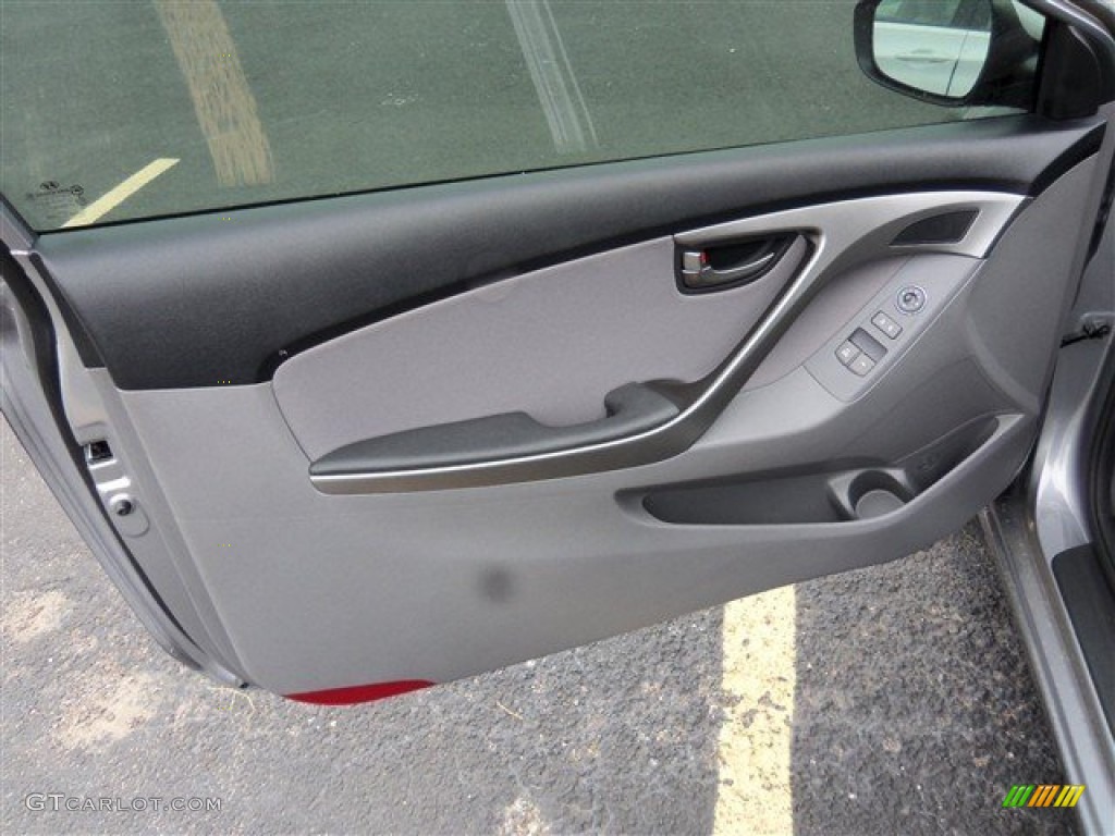 2013 Elantra Coupe GS - Titanium Gray Metallic / Gray photo #7