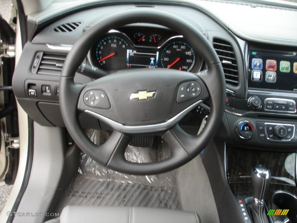 2014 Chevrolet Impala LT Jet Black/Dark Titanium Steering Wheel Photo #79631455
