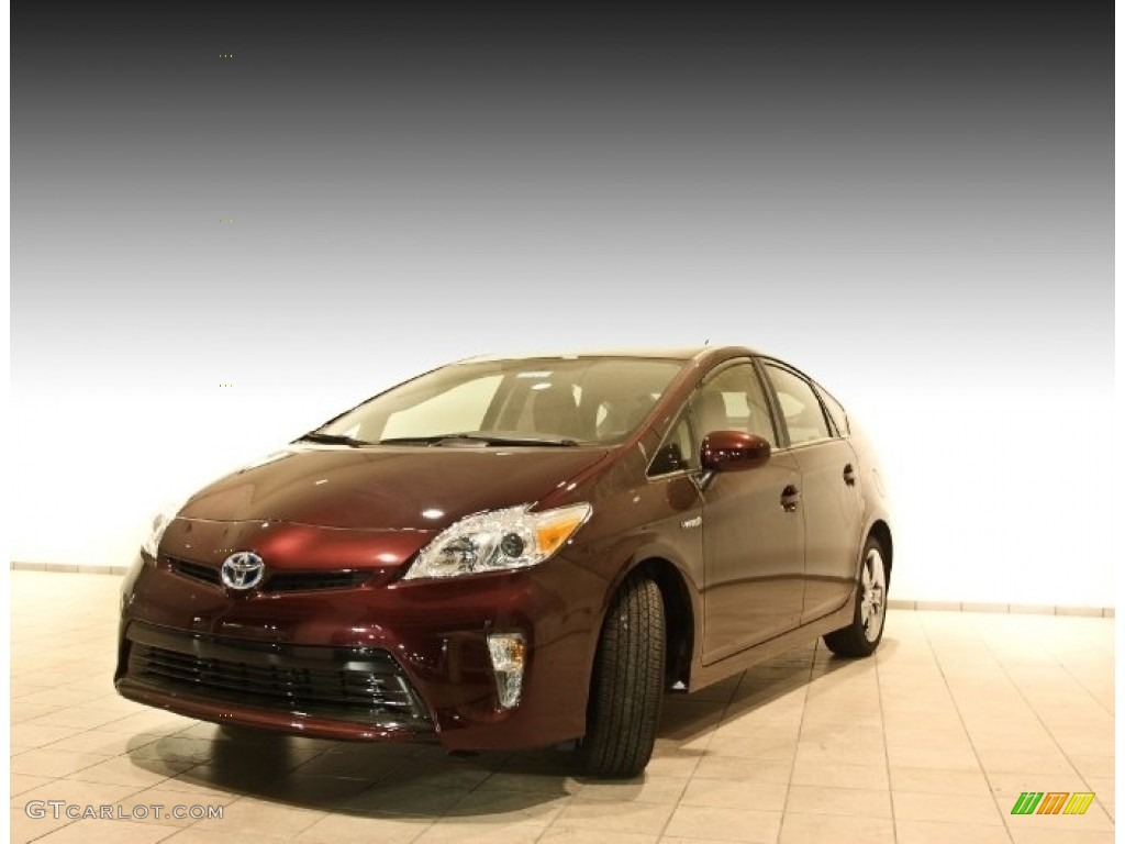 2013 Prius Persona Series Hybrid - Dark Cherry Pearl / Dark Gray photo #1