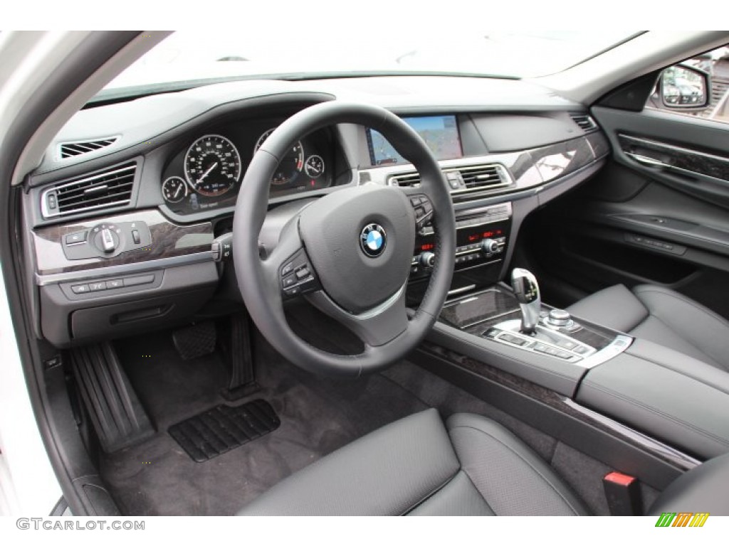 Black Interior 2012 BMW 7 Series 750i xDrive Sedan Photo #79631735