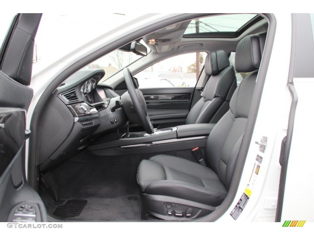 Black Interior 2012 BMW 7 Series 750i xDrive Sedan Photo #79631750