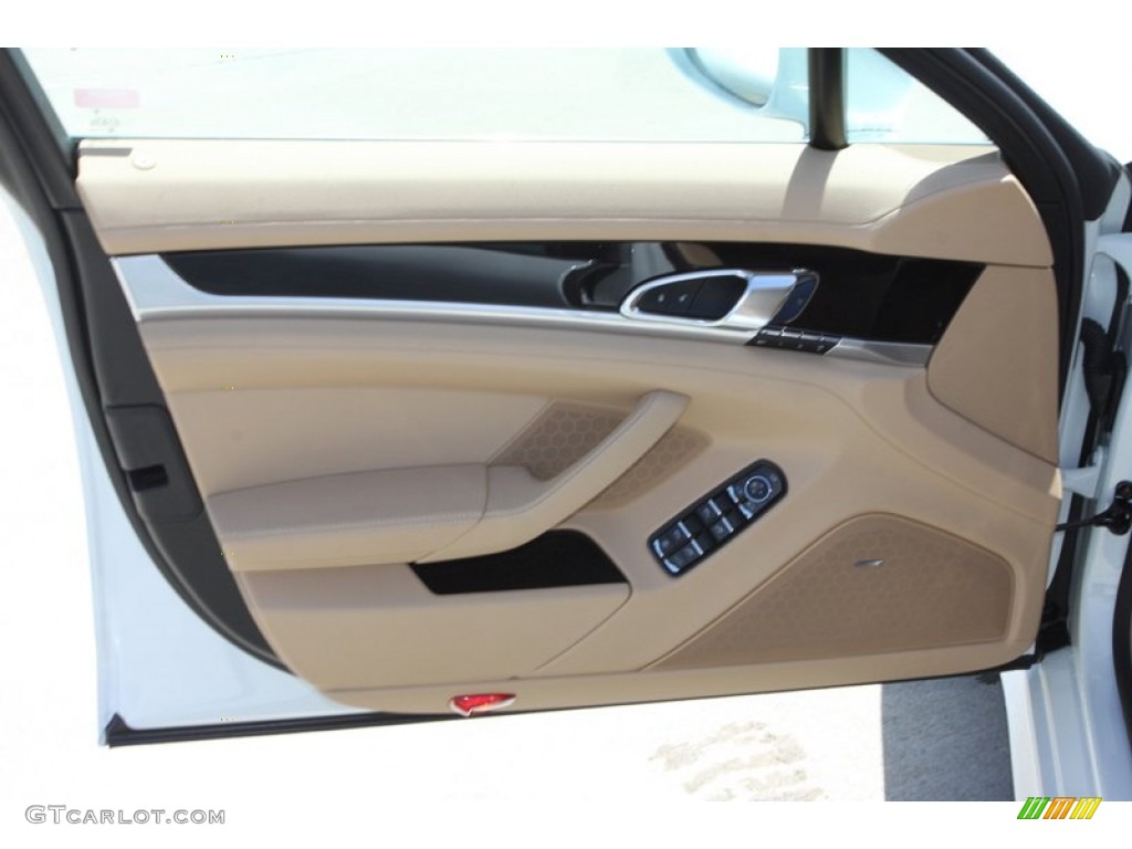 2013 Porsche Panamera S Luxor Beige Door Panel Photo #79632781