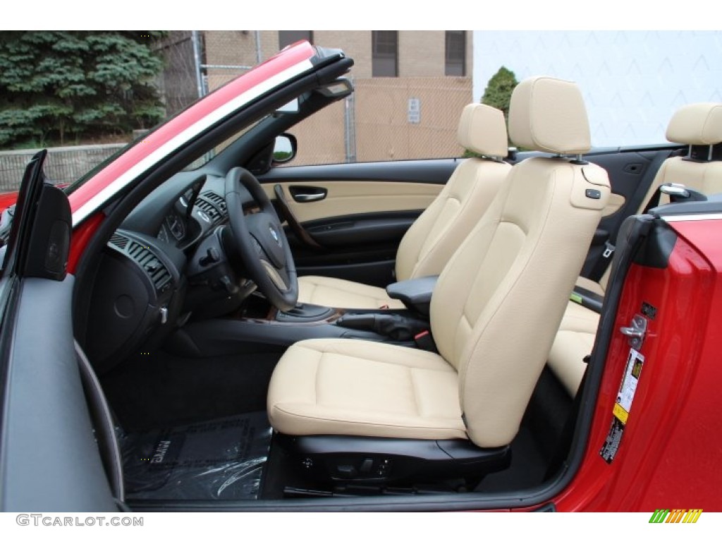 2012 1 Series 128i Convertible - Crimson Red / Savanna Beige photo #11