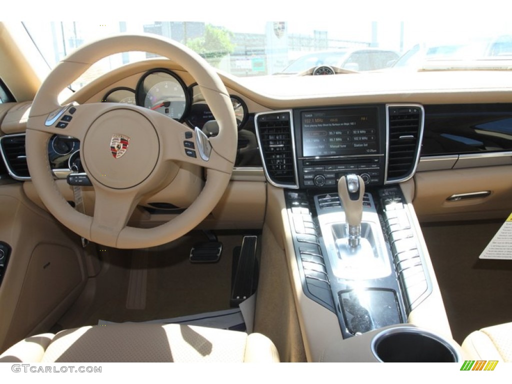 2013 Porsche Panamera S Luxor Beige Dashboard Photo #79632870