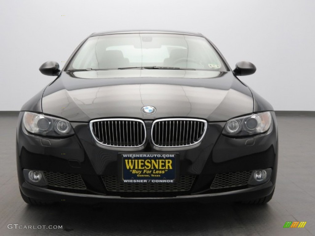 2008 3 Series 335xi Coupe - Jet Black / Black photo #2