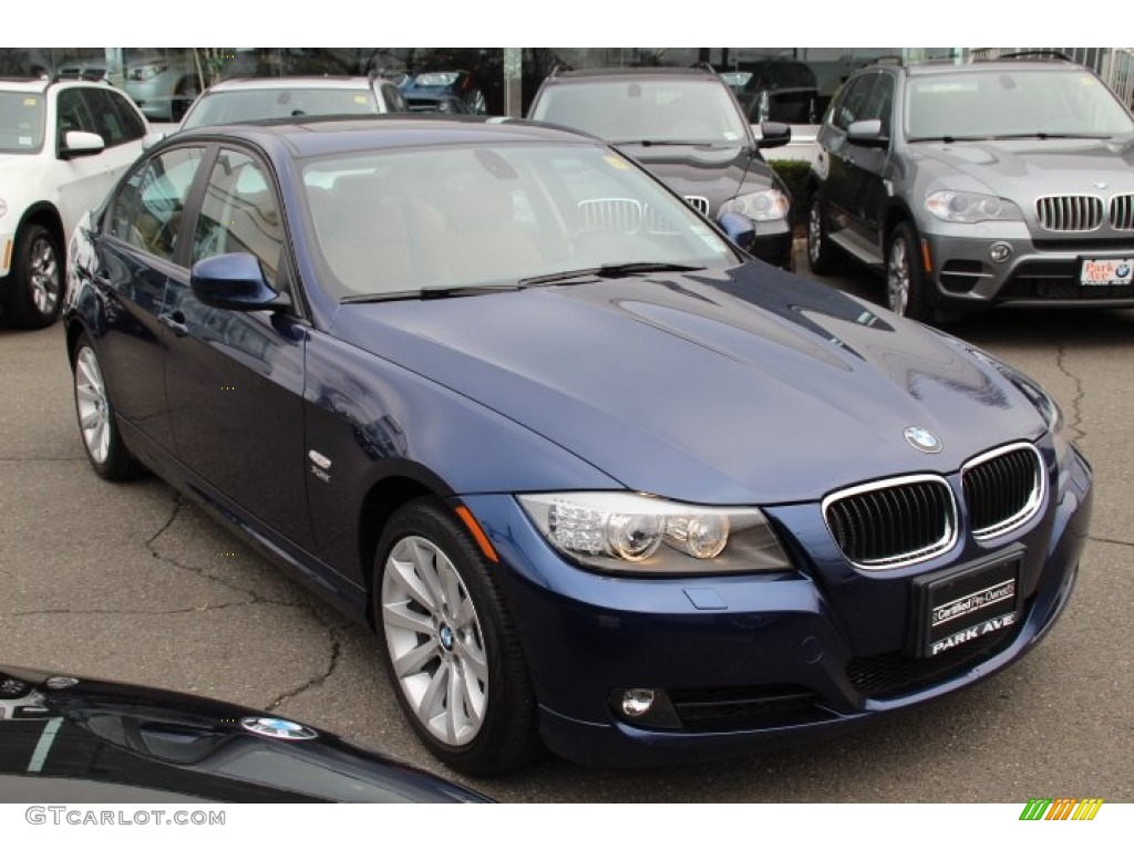2011 3 Series 328i xDrive Sedan - Deep Sea Blue Metallic / Saddle Brown Dakota Leather photo #3
