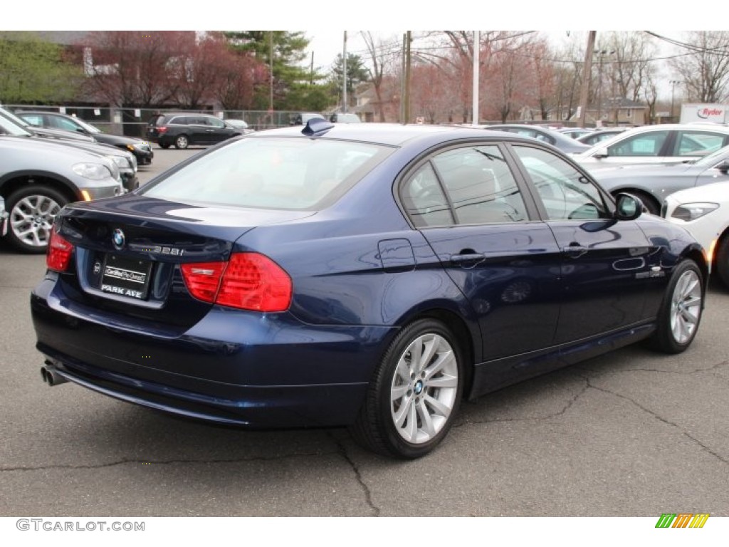 2011 3 Series 328i xDrive Sedan - Deep Sea Blue Metallic / Saddle Brown Dakota Leather photo #5