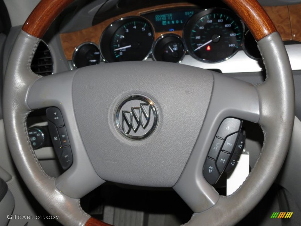 2010 Buick Enclave CXL Titanium/Dark Titanium Steering Wheel Photo #79634087