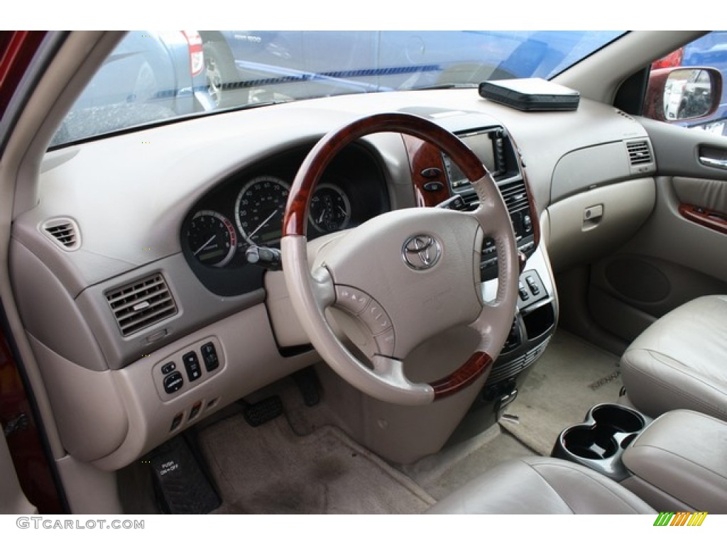 2004 Toyota Sienna XLE AWD Fawn Beige Dashboard Photo #79635989