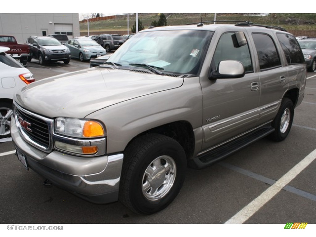 2003 Yukon SLT 4x4 - Pewter Metallic / Neutral/Shale photo #4