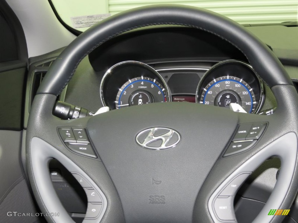 2013 Hyundai Sonata SE Gray Steering Wheel Photo #79636766