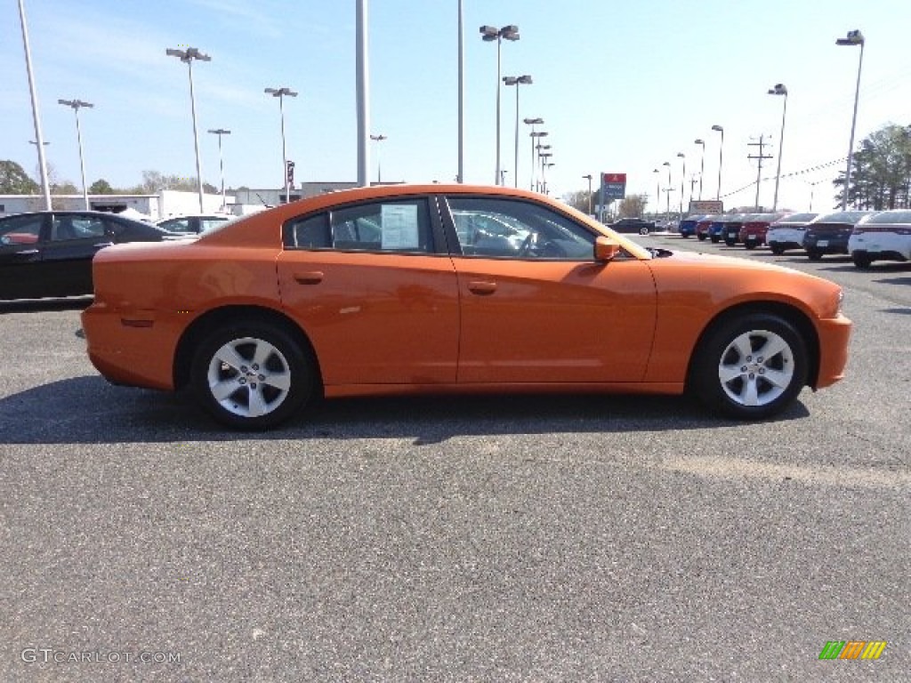 2011 Charger SE - Toxic Orange Pearl / Black photo #6