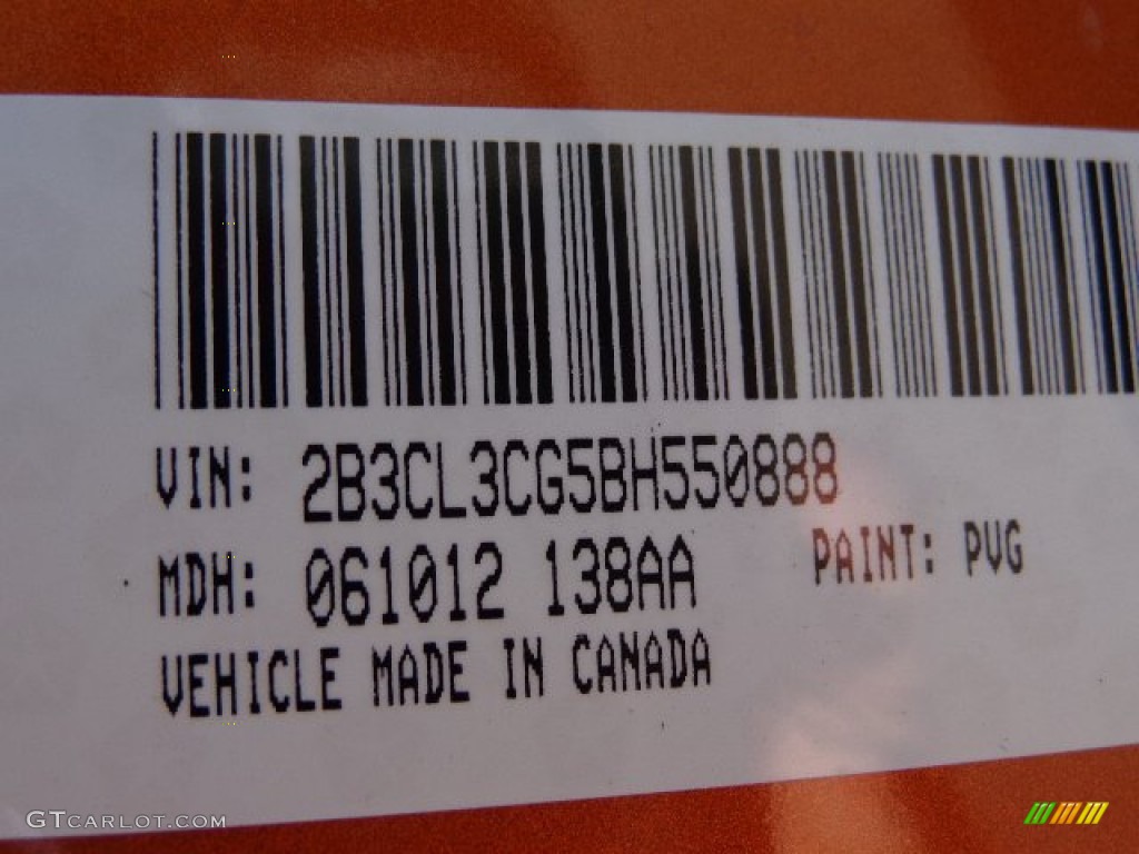 2011 Charger SE - Toxic Orange Pearl / Black photo #26