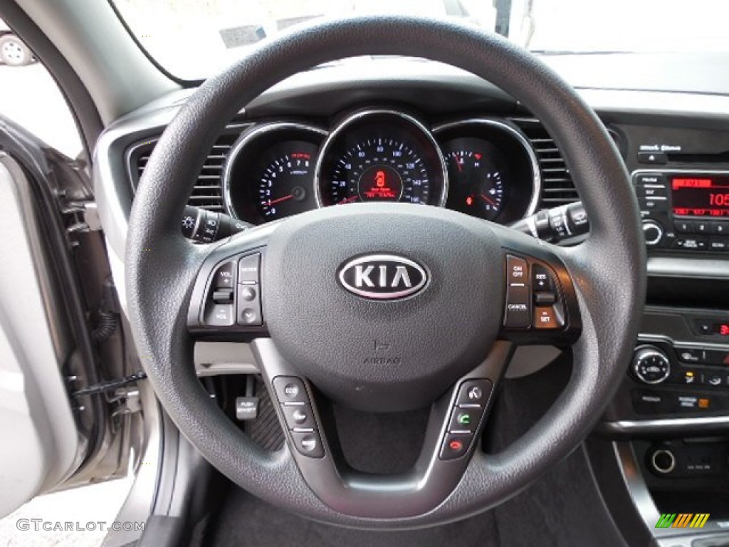 2012 Kia Optima LX Gray Steering Wheel Photo #79637741