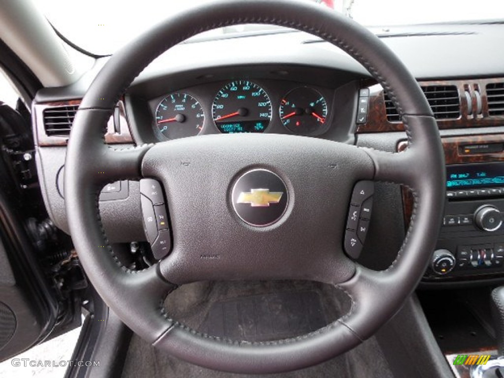 2013 Chevrolet Impala LTZ Ebony Steering Wheel Photo #79639226