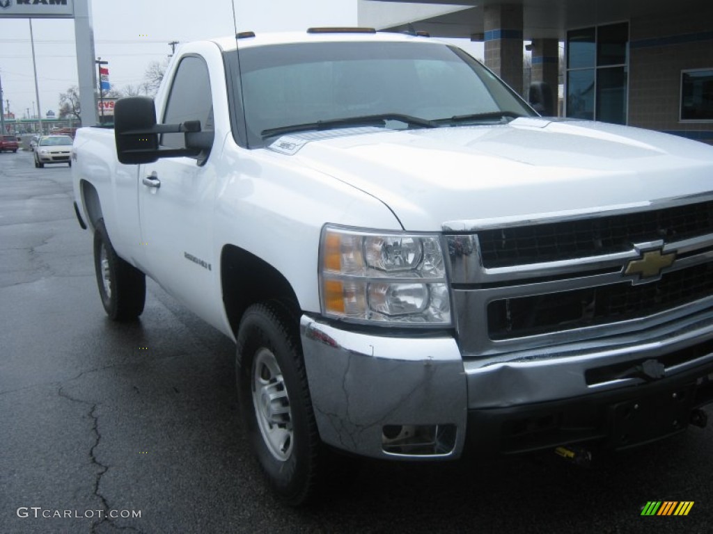 2008 Silverado 2500HD Work Truck Regular Cab 4x4 - Summit White / Dark Titanium photo #1