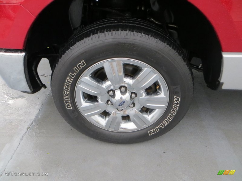 2010 F150 XLT SuperCrew - Red Candy Metallic / Medium Stone photo #11