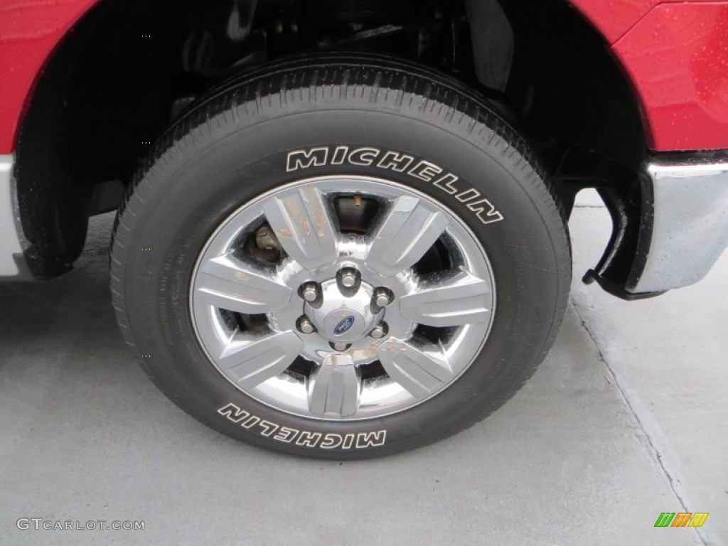 2010 F150 XLT SuperCrew - Red Candy Metallic / Medium Stone photo #14