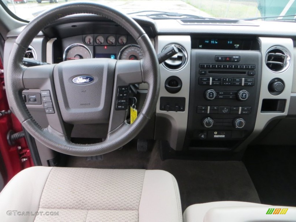 2010 F150 XLT SuperCrew - Red Candy Metallic / Medium Stone photo #34