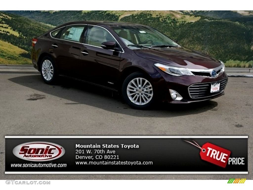 2013 Avalon Hybrid Limited - Sizzling Crimson Mica / Almond photo #1