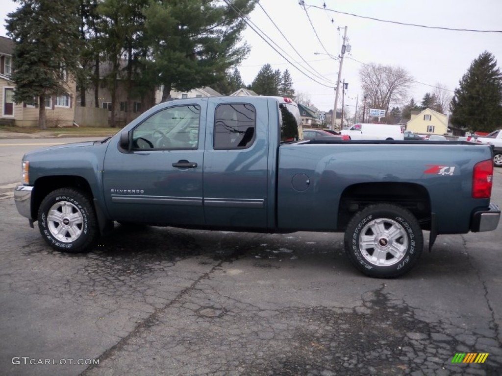 2013 Silverado 1500 LT Extended Cab 4x4 - Blue Granite Metallic / Ebony photo #8