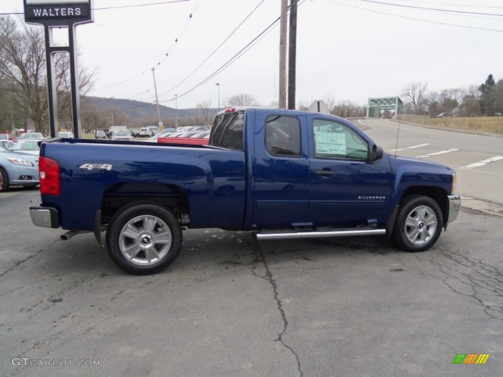 2013 Silverado 1500 LT Extended Cab 4x4 - Blue Topaz Metallic / Ebony photo #5