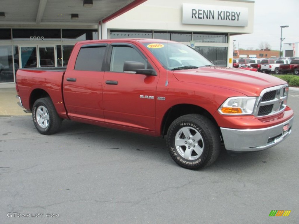2009 Ram 1500 ST Crew Cab 4x4 - Sunburst Orange Pearl / Dark Slate/Medium Graystone photo #1