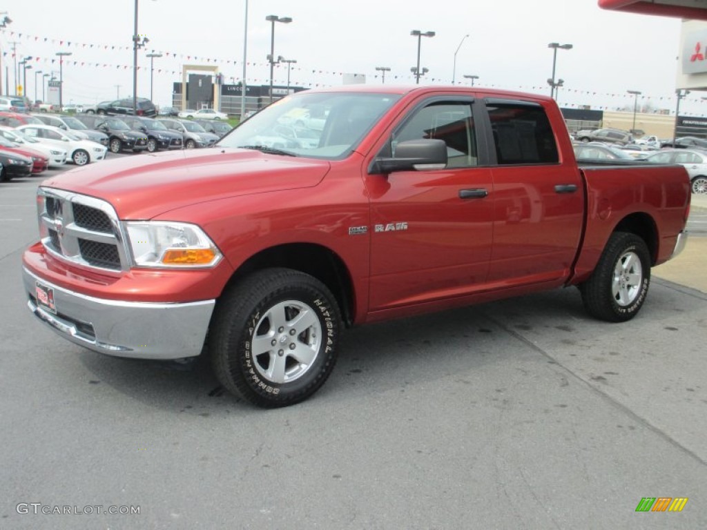 Sunburst Orange Pearl 2009 Dodge Ram 1500 ST Crew Cab 4x4 Exterior Photo #79644850