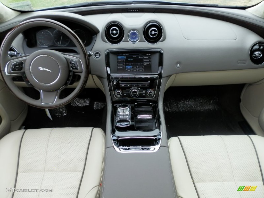 2013 Jaguar XJ XJL Portfolio AWD Ivory/Oyster Dashboard Photo #79646672
