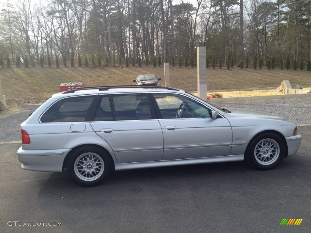 Titanium Silver Metallic 2002 BMW 5 Series 525i Wagon Exterior Photo #79647074