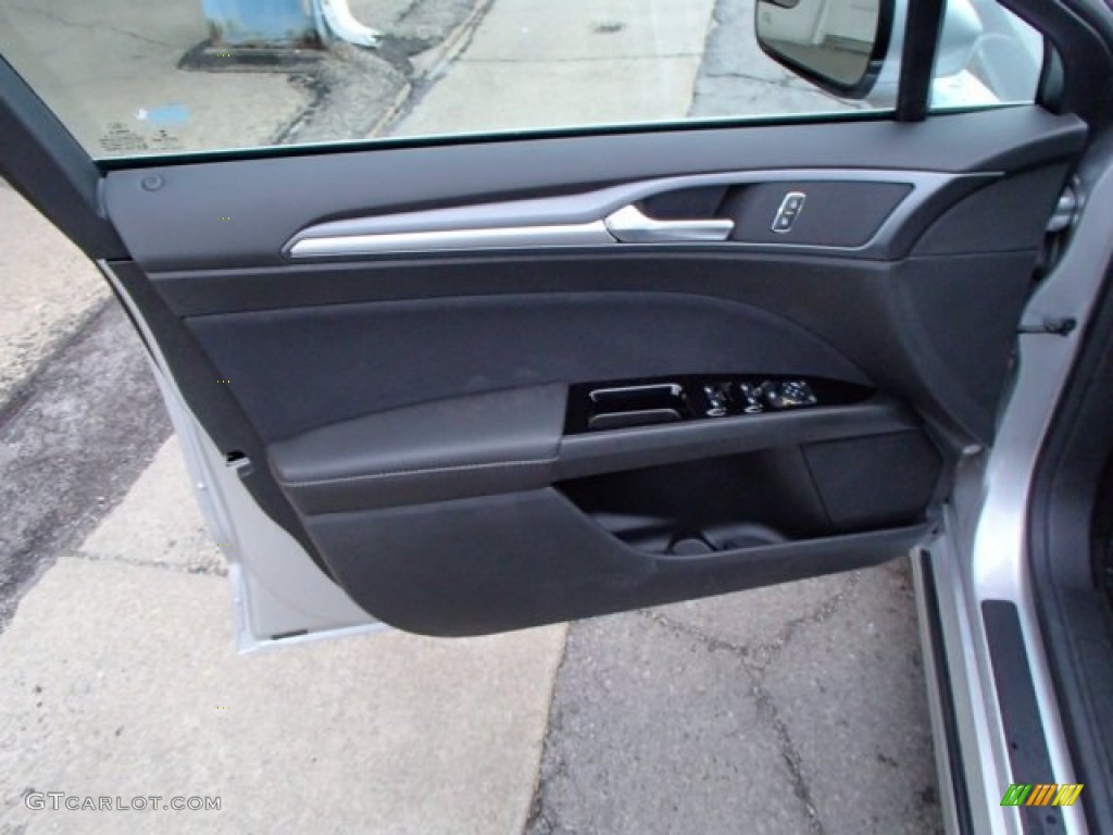 2013 Ford Fusion SE 1.6 EcoBoost Charcoal Black Door Panel Photo #79648822