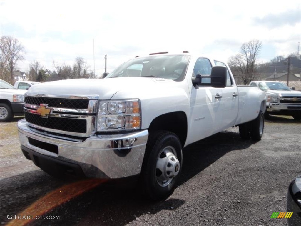 Summit White 2013 Chevrolet Silverado 3500HD WT Crew Cab 4x4 Dually Exterior Photo #79648939