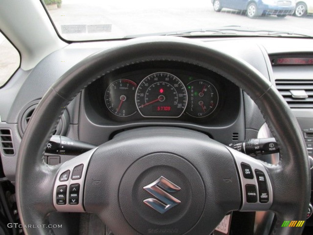 2008 SX4 Crossover AWD - Black Pearl Metallic / Black photo #19