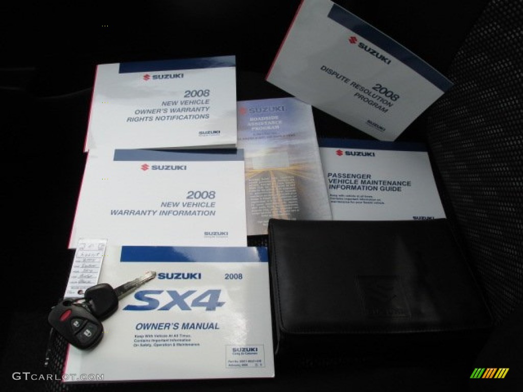 2008 SX4 Crossover AWD - Black Pearl Metallic / Black photo #23