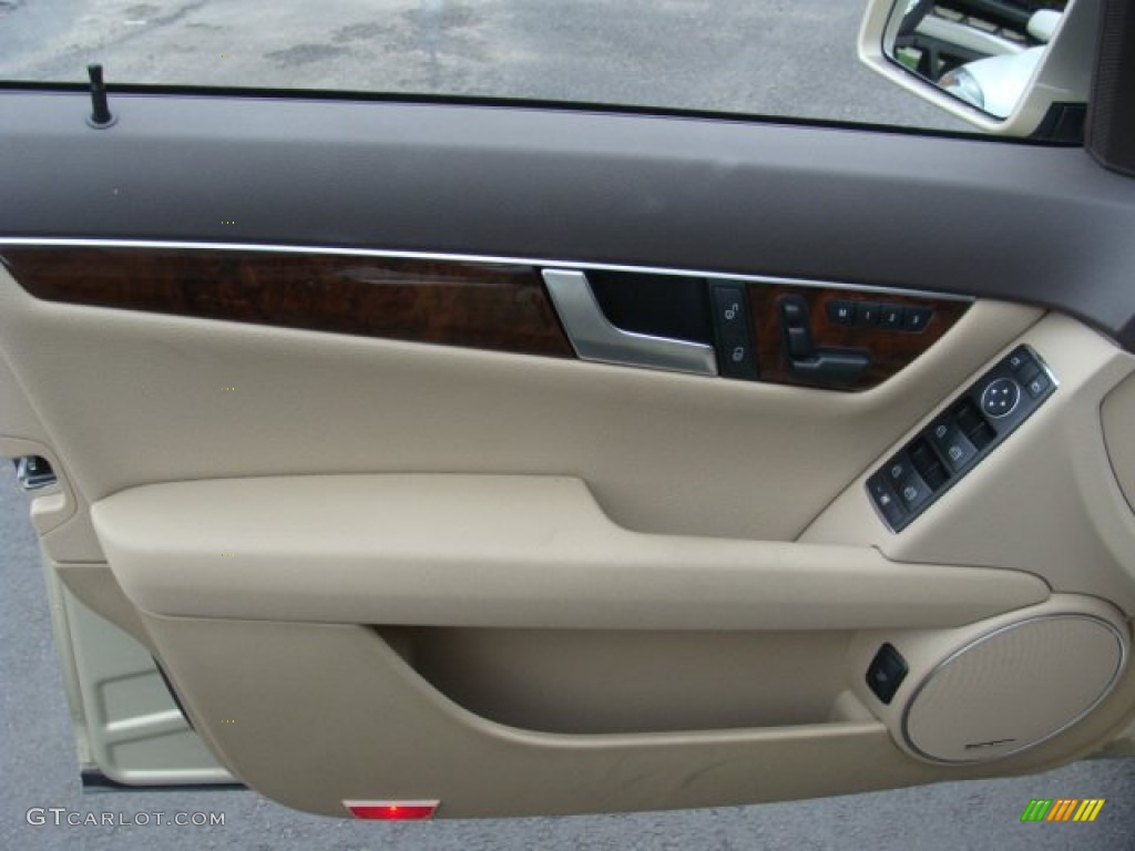 2012 Mercedes-Benz C 300 Luxury 4Matic Almond Beige/Mocha Door Panel Photo #79649855