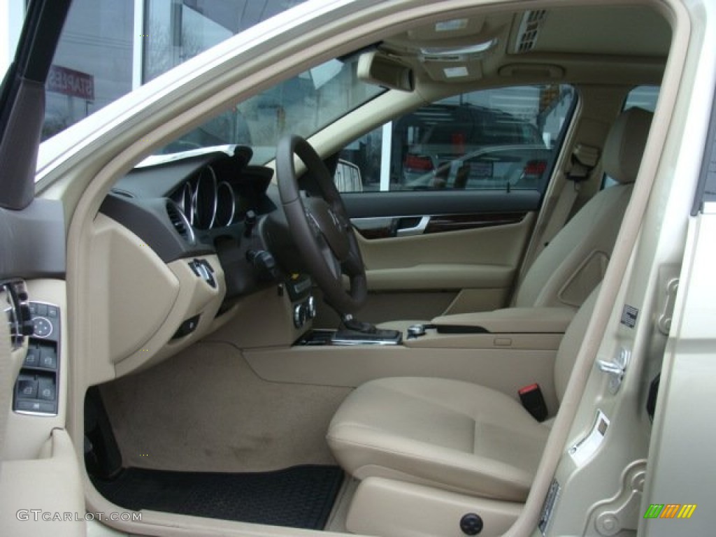 Almond Beige/Mocha Interior 2012 Mercedes-Benz C 300 Luxury 4Matic Photo #79649873