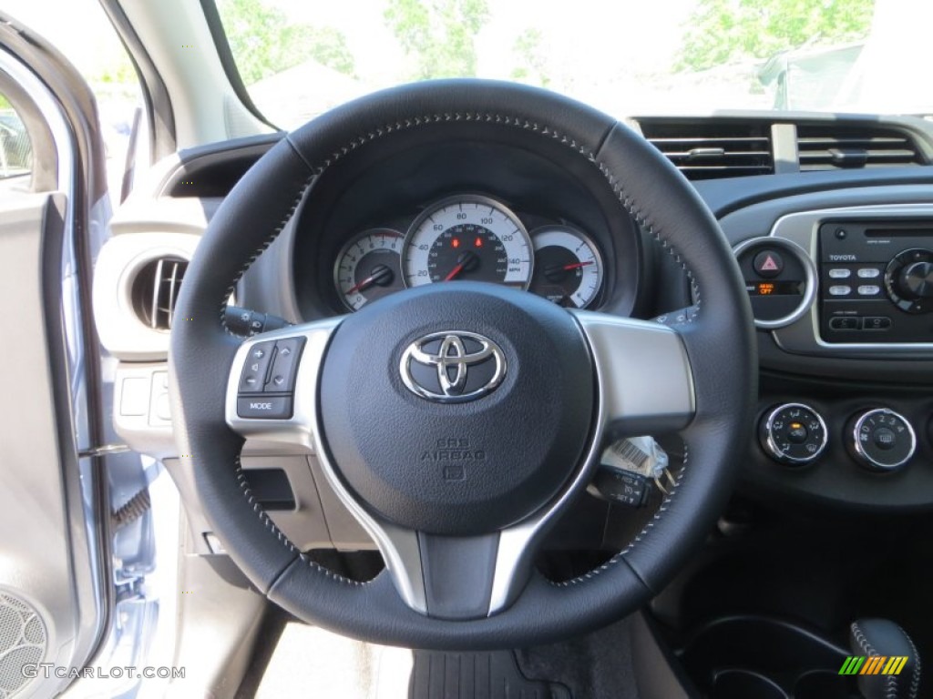 2013 Toyota Yaris SE 5 Door Dark Gray Steering Wheel Photo #79650134