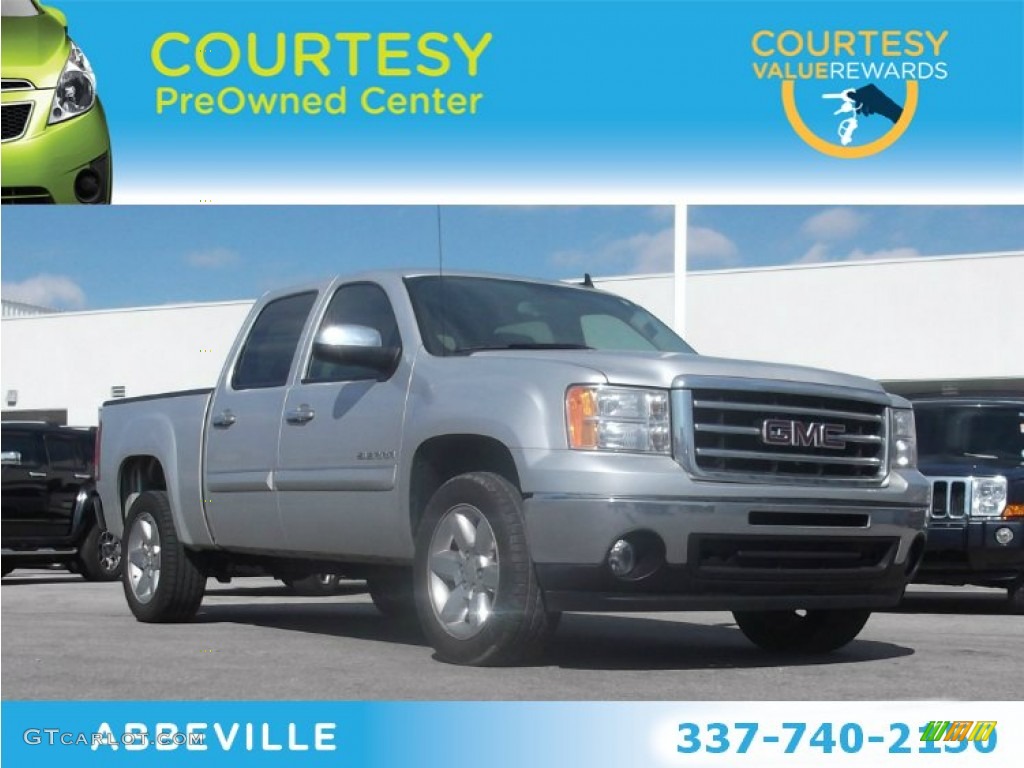 2012 Sierra 1500 SLE Crew Cab - Quicksilver Metallic / Ebony photo #1