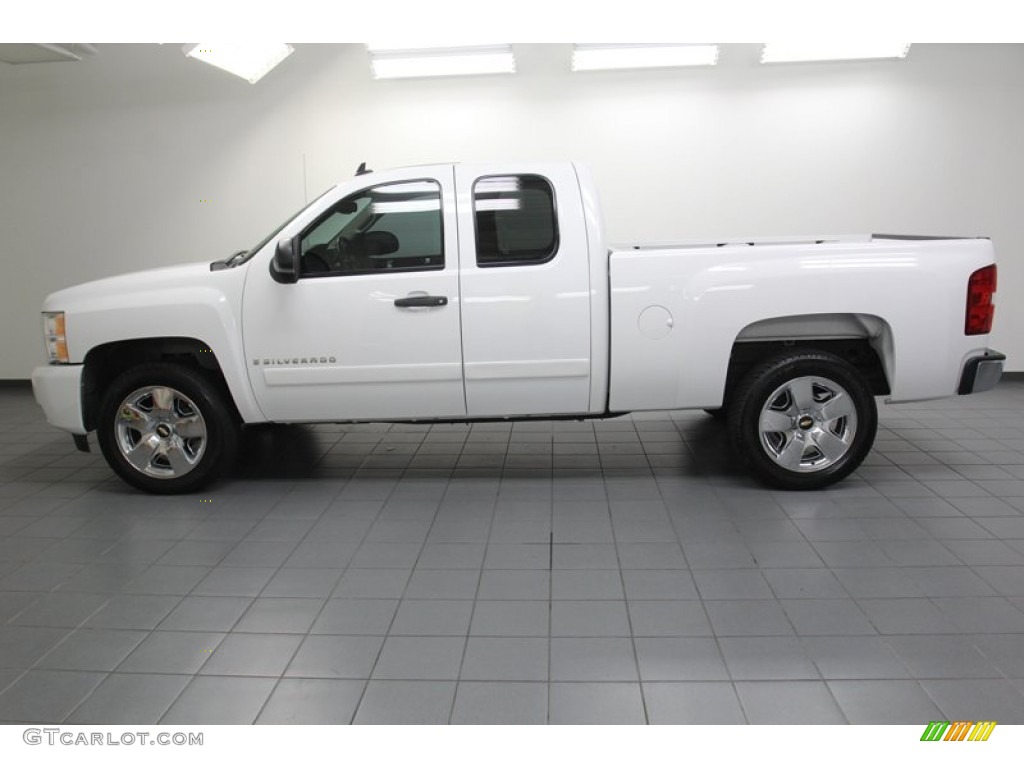 Summit White 2007 Chevrolet Silverado 1500 LT Extended Cab Exterior Photo #79650661