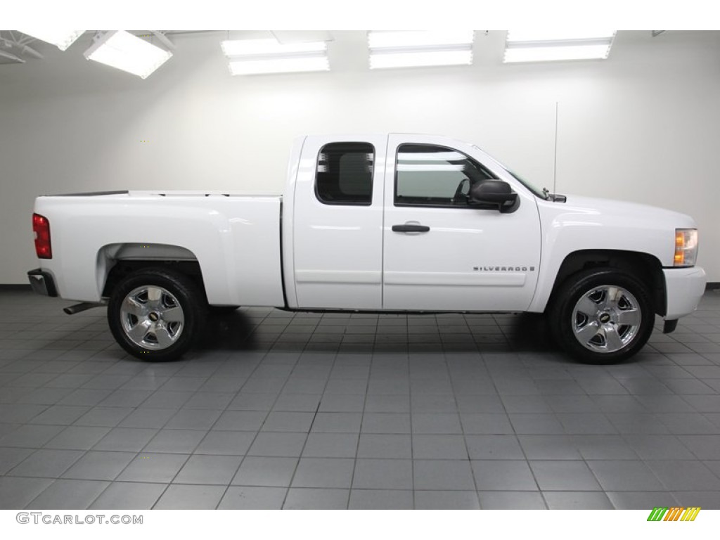 Summit White 2007 Chevrolet Silverado 1500 LT Extended Cab Exterior Photo #79650750