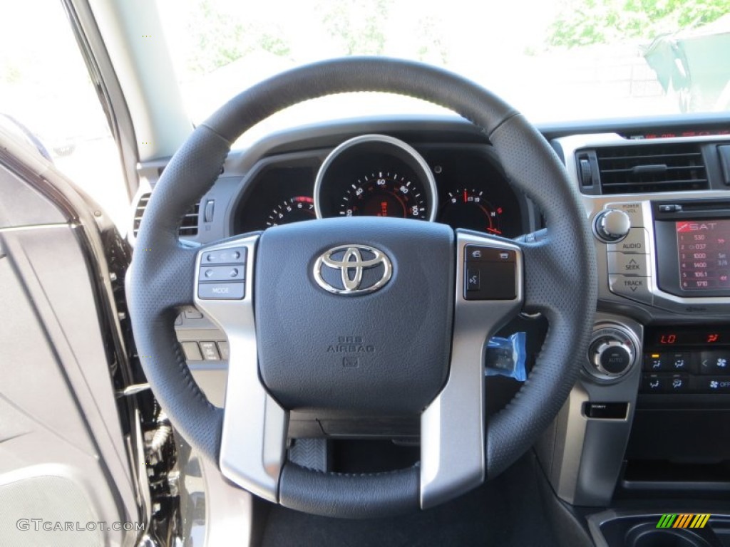 2013 Toyota 4Runner Limited Black Leather Steering Wheel Photo #79650791