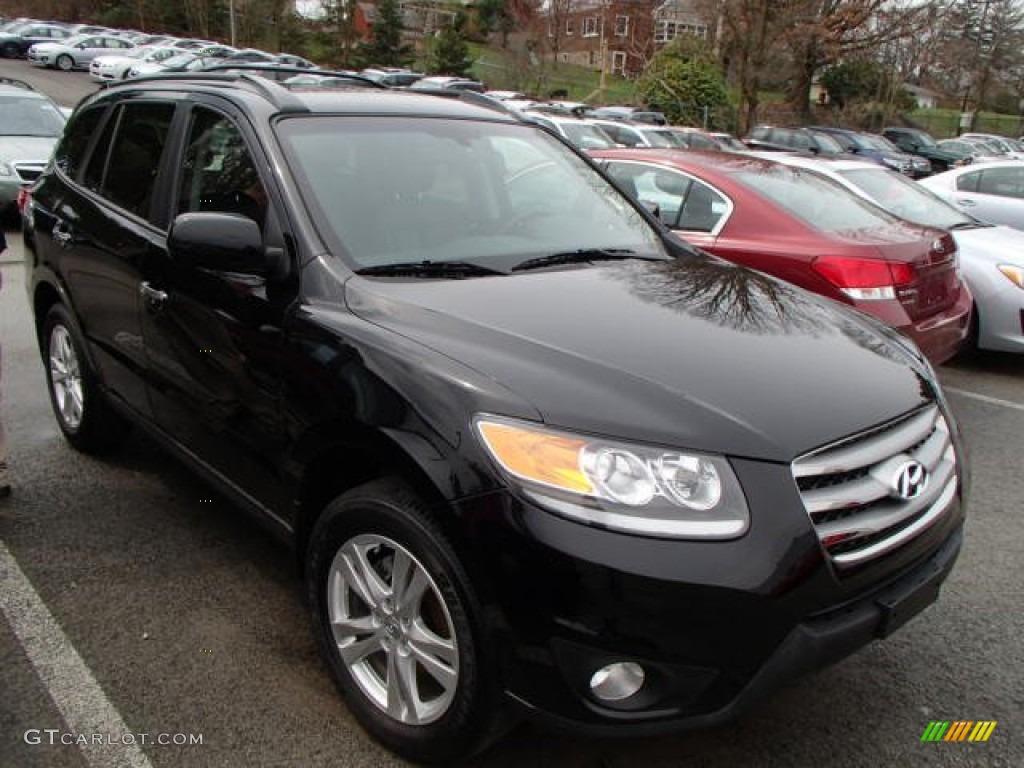 2012 Santa Fe Limited V6 AWD - Twilight Black / Cocoa Black photo #1