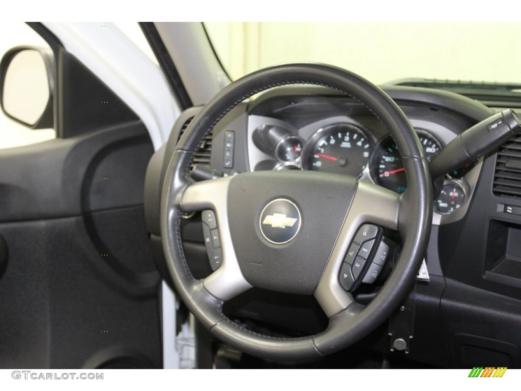 2007 Chevrolet Silverado 1500 LT Extended Cab Ebony Black Steering Wheel Photo #79651135