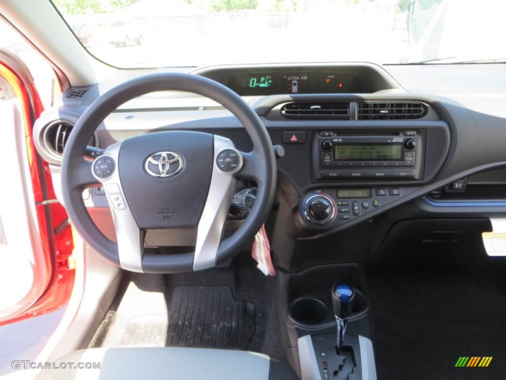 2013 Toyota Prius c Hybrid Two Light Blue Gray/Black Dashboard Photo #79651376