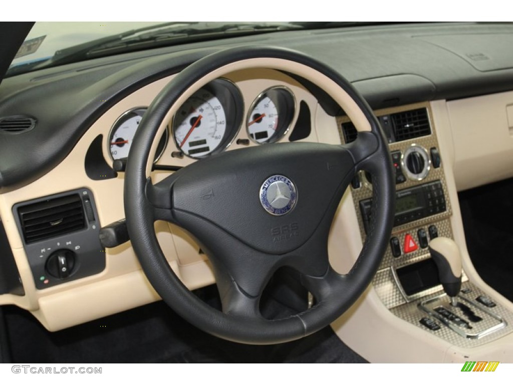 2001 Mercedes-Benz SLK 230 Kompressor Roadster Sienna Beige Steering Wheel Photo #79651796