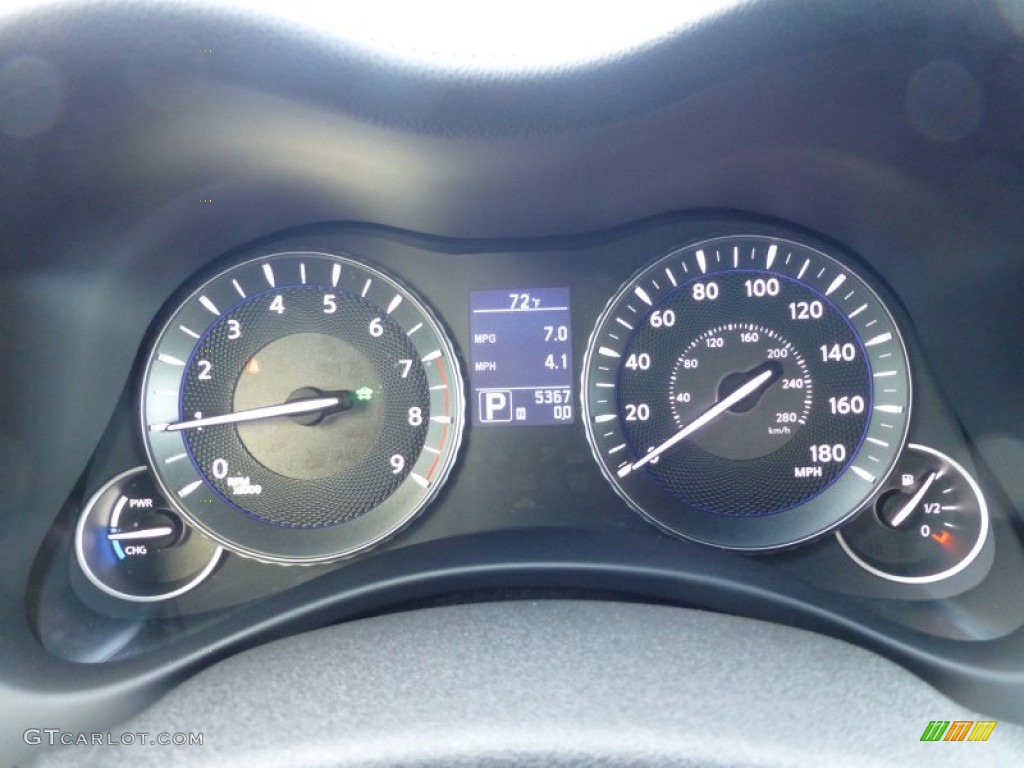 2012 Infiniti M Hybrid Sedan Gauges Photo #79652009